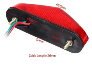 Luz de Freno Trasera Roja para Moto