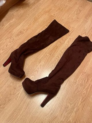 Botas altas ante marrones talla 39