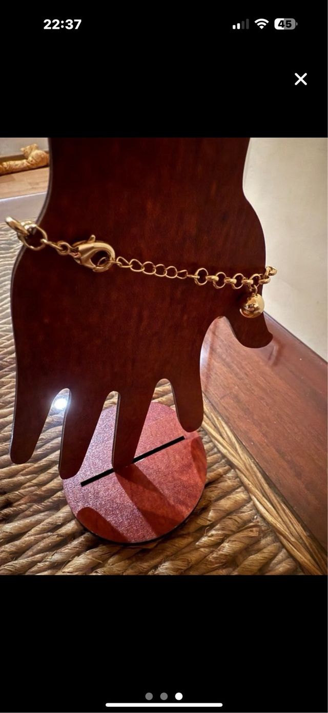 Bracciale con sfere in oro laminato 14k