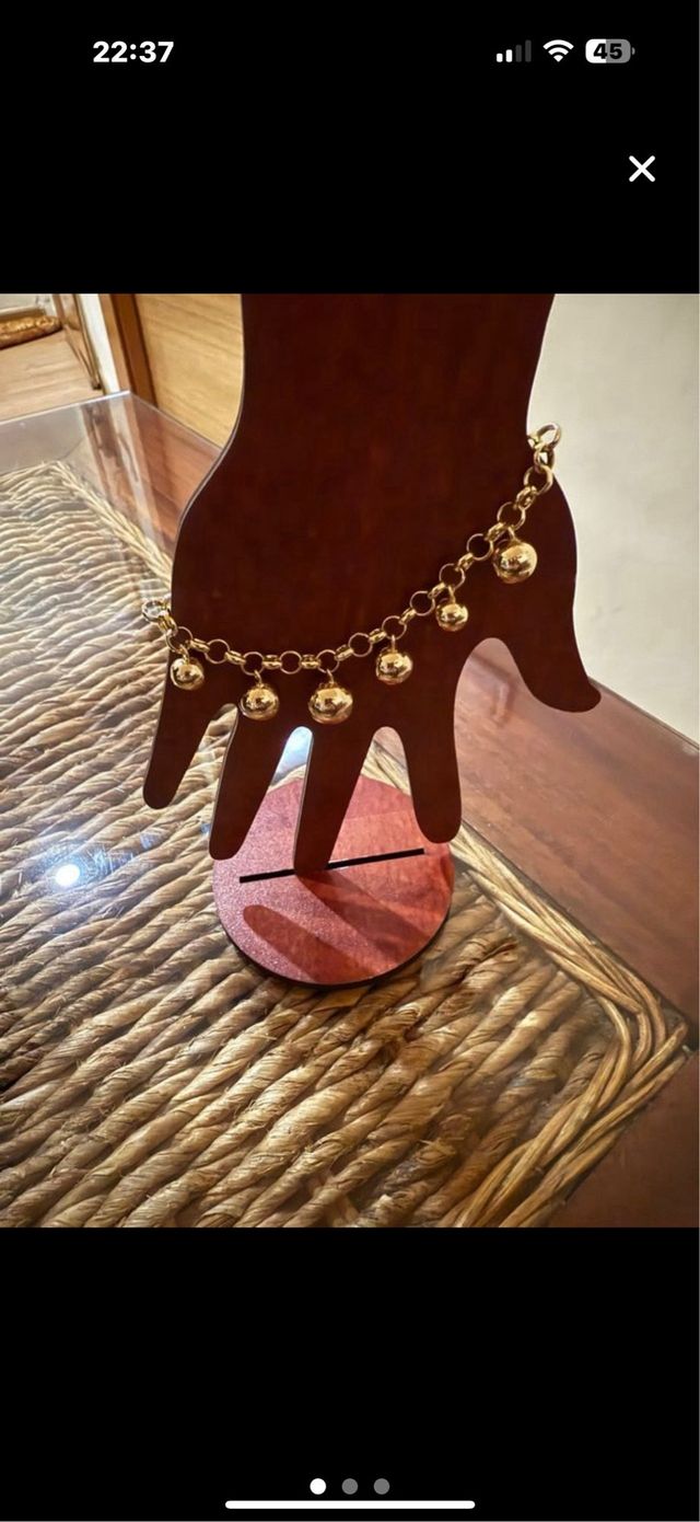 Bracciale con sfere in oro laminato 14k