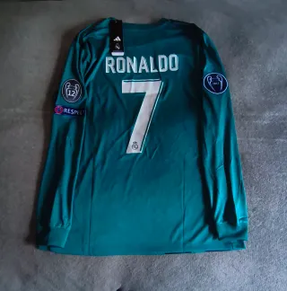 Camiseta Cristiano Azul Retro Champions Madrid 7