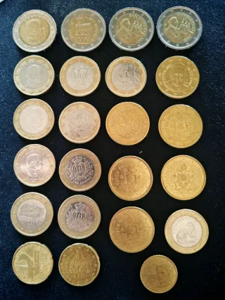 Euro Vaticano, Andorra, San Marino, Monaco