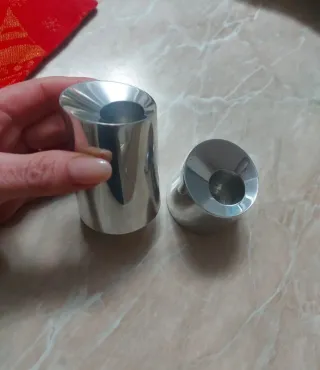 Portacandele design acciaio