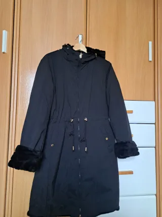 Abrigo negro reversible talla 44/46