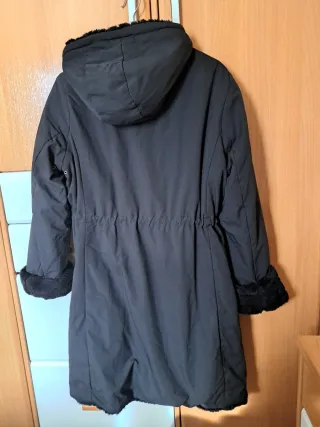 Abrigo negro reversible talla 44/46