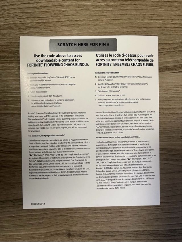 Fortnite Flowering Chaos Bundle PS5