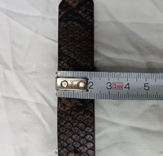 Cinturón Inditex Piel Serpiente Marrón Negro