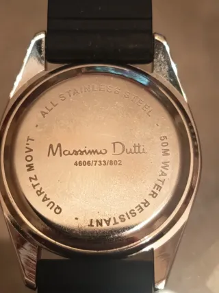 Reloj Massimo Dutti Negro y Plateado