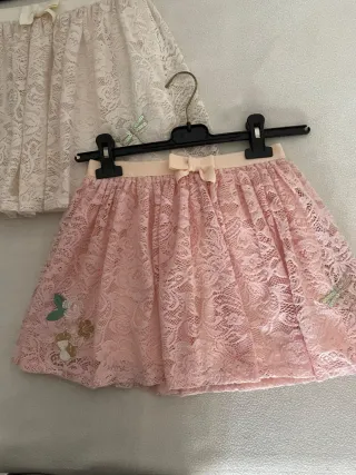 Set 2 gonne pizzo bambina 10/11 anni