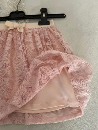 Set 2 gonne pizzo bambina 10/11 anni