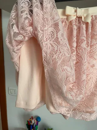 Set 2 gonne pizzo bambina 10/11 anni