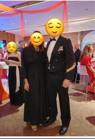 Vestido negro manga larga