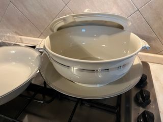 Set Zuppiera, Piatto, Insalatiera Porcellana