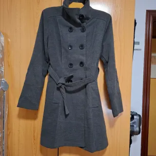 Abrigo Merengo Gris Muy bonito!!