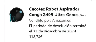 Robot Aspirador Cecotec Conga 2499
