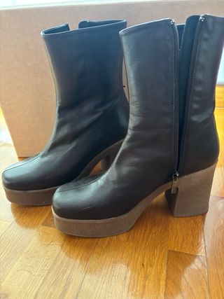 Botines marrones chocolate de plataforma