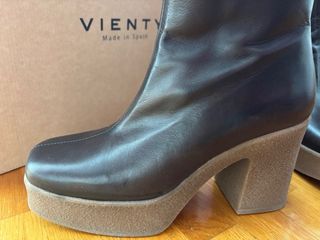 Botines marrones chocolate de plataforma