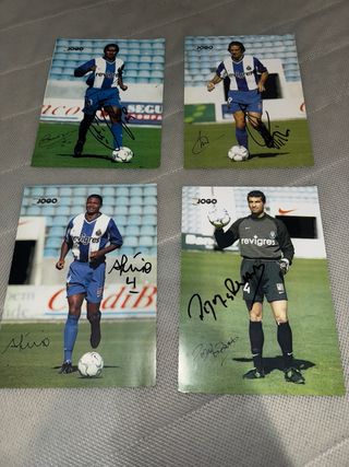 Lote di 4 cartoline FC Porto O Jogo firmate