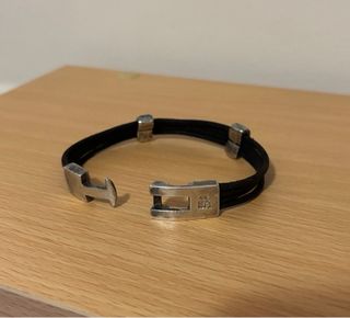 Pulsera 50 Años Negra y Plateada