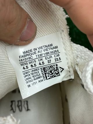 Converse All Star bianche taglia 37