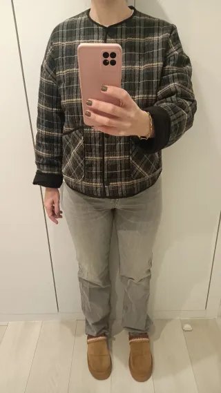 Chaqueta Zara acolchada cuadros