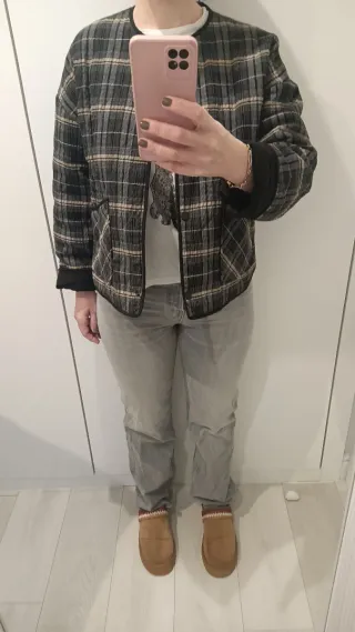 Chaqueta Zara acolchada cuadros