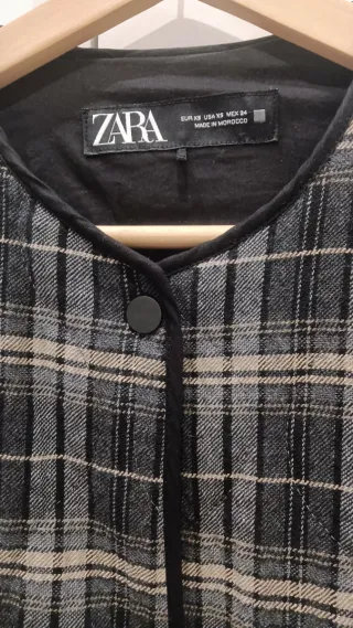 Chaqueta Zara acolchada cuadros