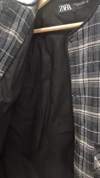 Chaqueta Zara acolchada cuadros