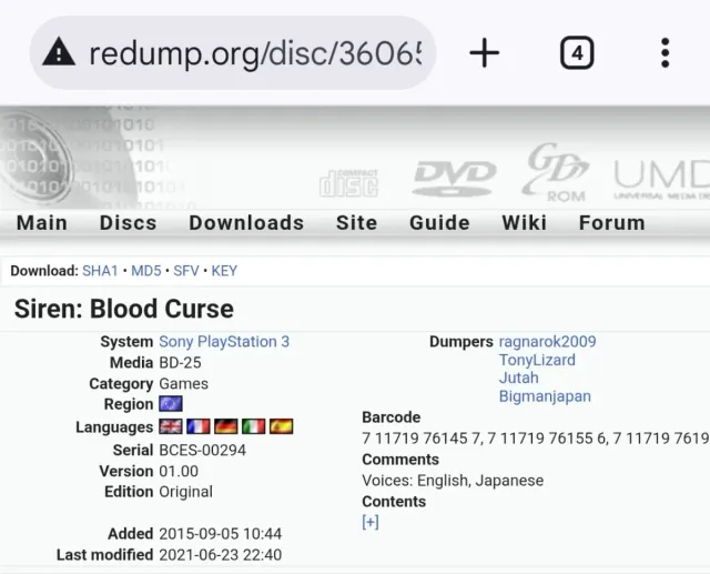 Siren Blood Curse PS3