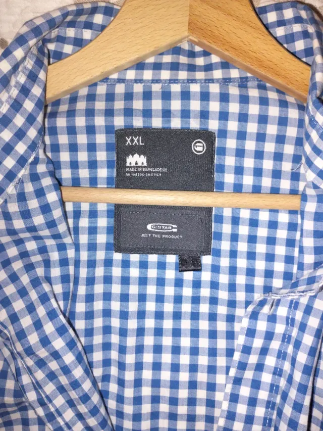 Camisa G-Star RAW Hombre XXL Cuadros Azul