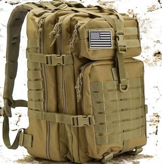 Mochila Táctica 50L Caqui ¡A estrenar!