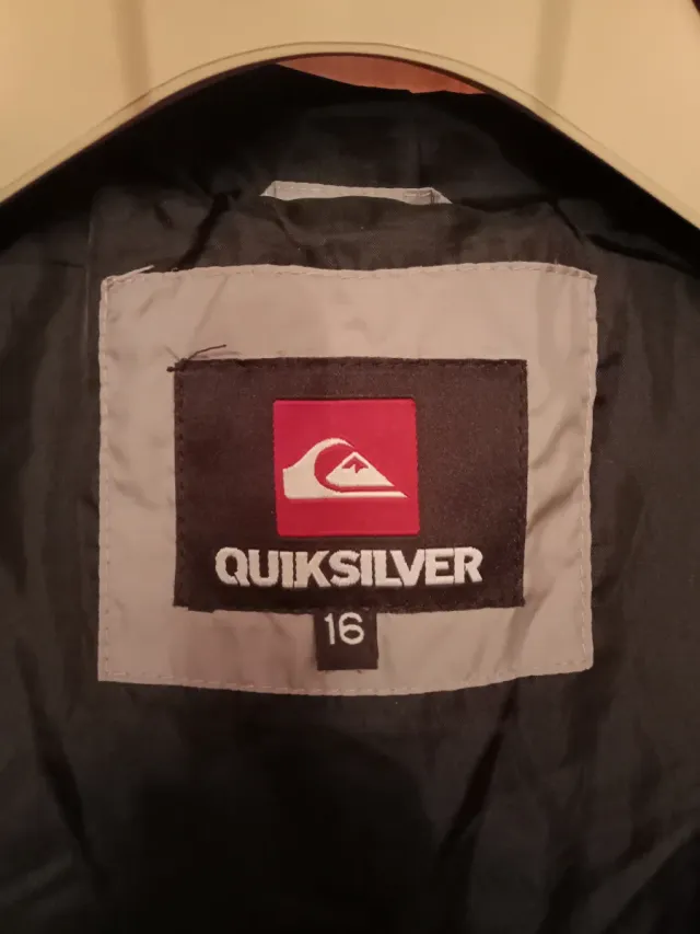 Jaqueta Quiksilver acolchoada bege e azul