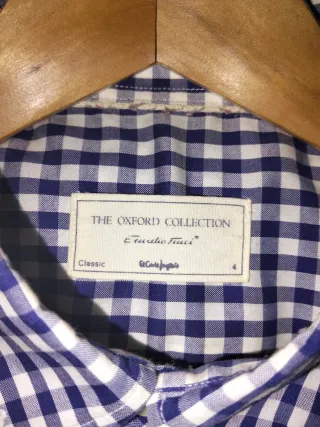 Camisa Oxford Collection Azul/Blanco Talla L