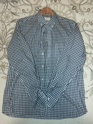 Camisa Oxford Collection Azul/Blanco Talla L