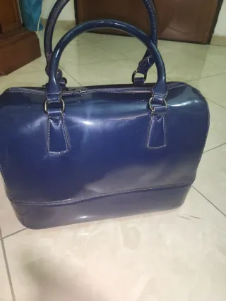 Borsa donna vintage blu