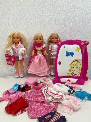 Lote Muñecas Nancy con Armario y Accesorios