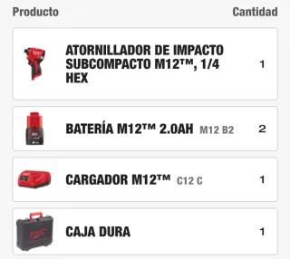 Atornillador Milwaukee m12 Brushless