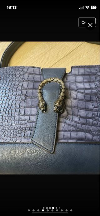 Bolso azul nuevo con etiqueta y regalo foulard