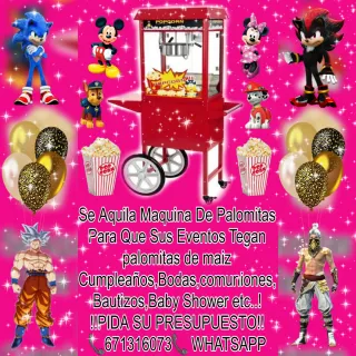 Alquiler Máquina de Palomitas para Eventos