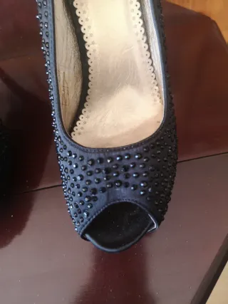Zapatos fiesta tacón alto pedrería