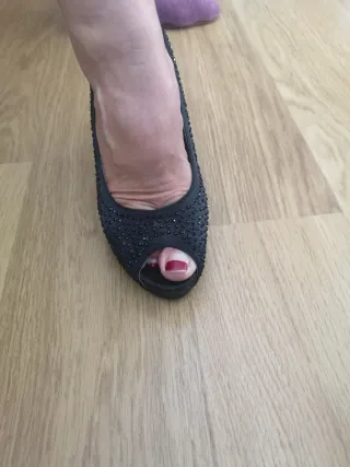 Zapatos fiesta tacón alto pedrería