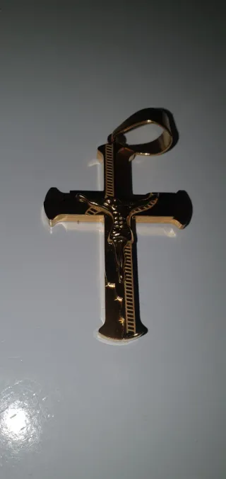 Cruz bañado con oro  Cristo