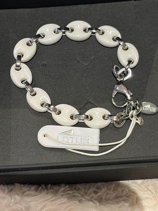 Pulsera Lotus Acero y Cerámica