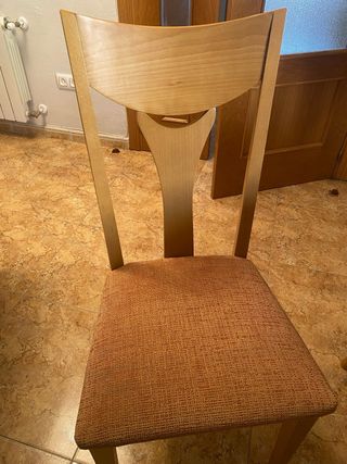 Mesa comedor ovalada extensible roble y 4 sillas