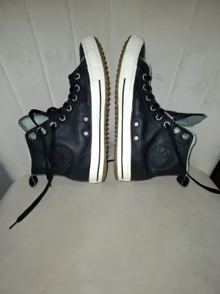 Botines Converse Negro Piel