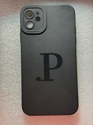 Custodia iPhone 11 Nera con Iniziale P