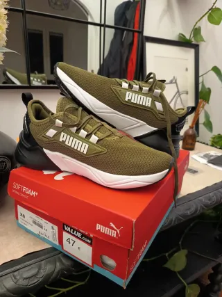 Zapatillas Puma Talla 38,5 Verde/Negro