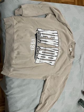 Sudadera New York beige
