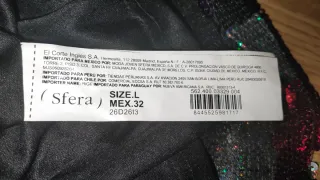 Vestido lentejuelas fiesta talla L.