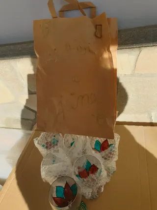 Calici artigianali dipinti a mano. Made in Francia